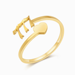 Load image into Gallery viewer, gold Angel Number 777 Ring on a white background
