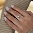Load image into Gallery viewer, Personalized Hug Ring on a model&#39;s ring finger
