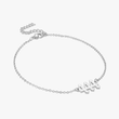 Load image into Gallery viewer, silver Angel Number 444 Anklet on a white background
