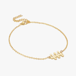 Load image into Gallery viewer, gold Angel Number 444 Anklet on a white background
