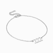 Load image into Gallery viewer, silver Angel Number 222 Anklet on a white background
