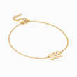 Load image into Gallery viewer, gold Angel Number 333 Anklet on a white background
