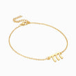 Load image into Gallery viewer, 777 angel number gold plated anklet
