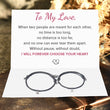 Load image into Gallery viewer, Personalized Magnetic Couple Bracelets on a personalized message card

