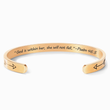 Load image into Gallery viewer, God Is Within Her - Psalm 46:5 gold plated Bracelet on a white background
