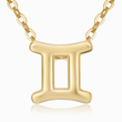 Load image into Gallery viewer, Gemini Zodiac Sign Pendant Necklace on a white background
