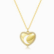 Load image into Gallery viewer, Moon and Heart Gold Necklace
