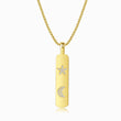 Load image into Gallery viewer, Moon and Stars Gold plated Pillar necklace
