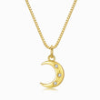 Load image into Gallery viewer, Dainty Moon Gold Necklace
