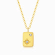 Load image into Gallery viewer, Star of David Gold Square Pendant Necklace on a white background
