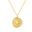 Load image into Gallery viewer, Seal Compass Gold Necklace on a white background
