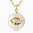 Load image into Gallery viewer, Round Multicolored Evil Eye Pendant
