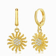 Load image into Gallery viewer, Sun Gold plated Earrings on a white background
