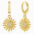 Load image into Gallery viewer, Sun Gold Earrings on a white background
