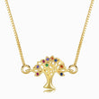 Load image into Gallery viewer, Multicolored Tree of Life Pendant Necklace in a white background
