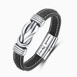Load image into Gallery viewer, &quot;Grandmother and Grandson Forever Linked Together&quot; Braided Leather Bracelet with Love my Grandson message
