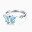 Load image into Gallery viewer, Memorial butterfly fidget ring in a white background
