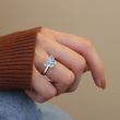 Load image into Gallery viewer, A model wearing To My Daughter Butterfly Fidget Ring
