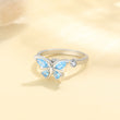 Load image into Gallery viewer, Until We Meet Again Butterfly Silver Fidget Ring 
