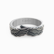 Load image into Gallery viewer, Personalized Memorial Angel Wing Ring on a white background 
