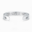 Load image into Gallery viewer, Mothers And Daughters Never Truly Part, Maybe In Distance, But Never In Heart Bracelet on a white background
