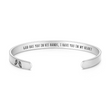 Load image into Gallery viewer, &quot;God Has You In His Hands, I Have You In My Heart&quot; printed in a silver cuff bracelet
