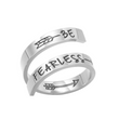Load image into Gallery viewer, Be fearless spiral ring in a white background
