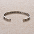 Load image into Gallery viewer, Father memorial silver bracelet with message &quot;Dad, you walk beside me every day&quot;
