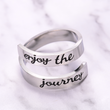 Load image into Gallery viewer, Enjoy the Journey Ring placed on top of a white marble
