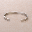Load image into Gallery viewer, Memorial message for mother engraved on a silver bracelet in a different angle
