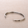 Load image into Gallery viewer, A Good Friend is Cheaper than Therapy silver cuff bracelet
