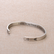 Load image into Gallery viewer, I Never Let My Friends Do Stupid Things...Alone silver cuff bracelet
