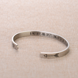 Load image into Gallery viewer, Silver bracelet with a message  &quot;A mother&#39;s hug lasts long after she lets go&quot;
