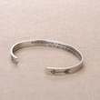 Load image into Gallery viewer, Silver cuff bracelet with a message to Bonus Daughter
