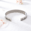 Load image into Gallery viewer, Promise to Love You Cuff Bracelet on a sandy surface
