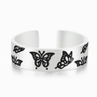 Load image into Gallery viewer, Memorial silver plated ring with butterfly print
