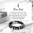 Load image into Gallery viewer, Heat warming message card for dad together with leather bracelet for him
