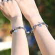 Load image into Gallery viewer, male and female models wearing Personalized Magnetic Couple Bracelets
