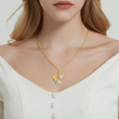 Load image into Gallery viewer, model wearing Crystal Birthstones and Leaves Necklace
