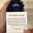Load image into Gallery viewer, Mom, Be Free in Heaven Personalized Angel Wing Ring in a hexagon box with personalized message card

