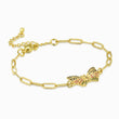 Load image into Gallery viewer, Multicolored butterfly chain bracelet in a white background
