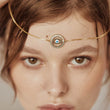 Load image into Gallery viewer, A model with Evil Eye Talisman Necklace on her head
