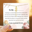 Load image into Gallery viewer, Personalized Birth Flower Necklace hanging on a white personalized message card
