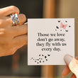 Load image into Gallery viewer, model wearing Personalized Butterfly Memorial Fidget Ring and holding a personalized message card
