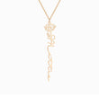 Load image into Gallery viewer, rose gold Personalized Birth Flower Necklace on a white background
