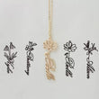 Load image into Gallery viewer, gold Personalized Birth Flower Necklace with print mockups
