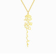 Load image into Gallery viewer, gold Personalized Birth Flower Necklace on a white background
