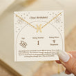 Load image into Gallery viewer, Pisces zodiac sign necklace together with a gift card

