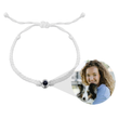 Load image into Gallery viewer, Personalized Photo Circle Handmade Braided Rope Bracelet on a white background with sample photo projection image
