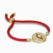 Load image into Gallery viewer, Round Charm Black Evil Eye Red String Bracelet
